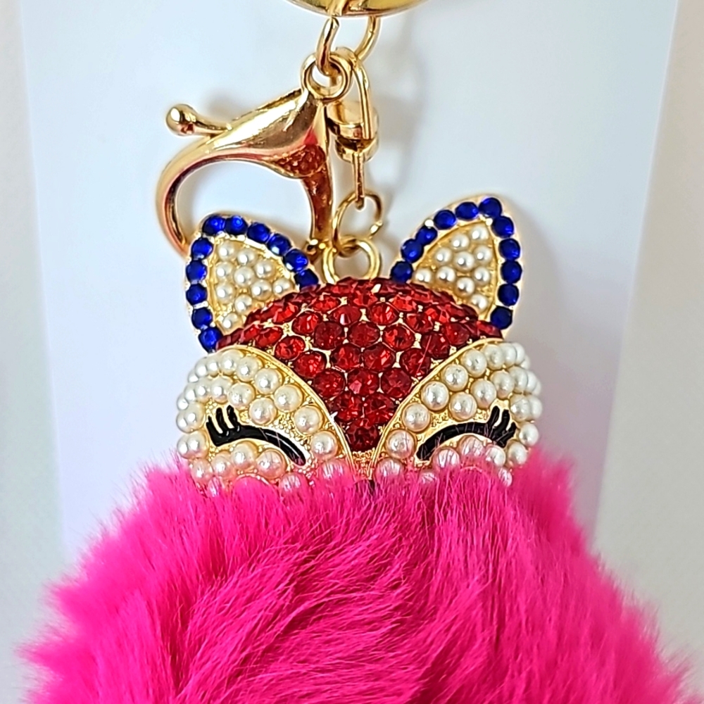 Fifi the Fox ๐ฆโจ Fox Rhinestone Bag Charm & Keychain - Picture 5 of 9